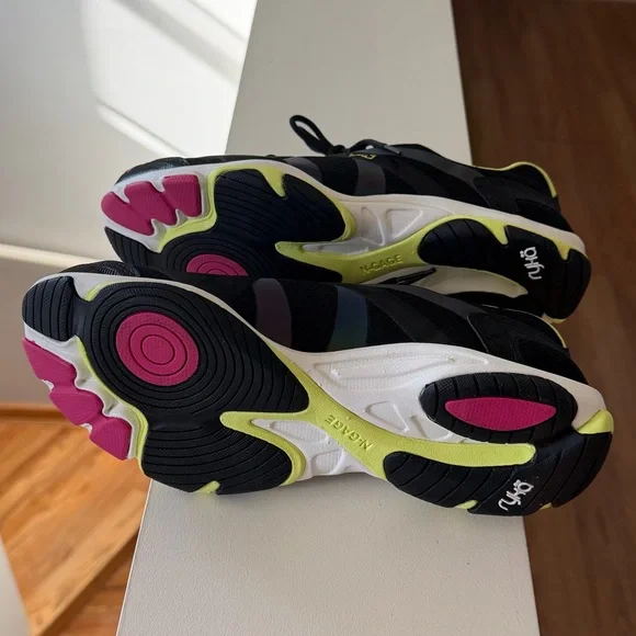 Brand new”RYKA influence”sneakers for women.Size-9,5,color-black/lemon/white.🖤💚🤍 - Picture 7 of 12